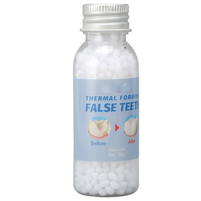 Pegamento para dientes falsos Kit de pegamento para el cuidado dental Perlas de ajuste térmico moldeables Pegamento para reparación de dientes Material seguro Operación simple ANGGREK Otros