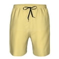 thumbnail image 4 of Kdxio Yellow Gingham Pattern Mens Casual Shorts - Drawstring Summer Beach Sports Shorts for Men, 4 of 9
