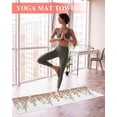 thumbnail image 2 of Eucalyptus Leaves Yoga Towel for Hot Yoga Non Slip, Brown Summer Botanical Weeping Yoga Mat Towel Absorbent Yoga Sweat Towels Microfiber Hot Yoga Blanket for Bikram Pilates 26"x70", 2 of 7