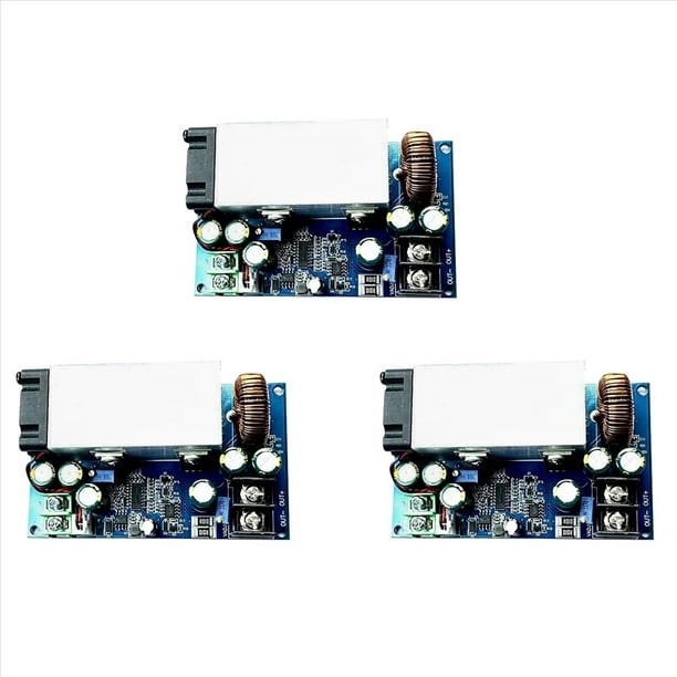3X Convertidor Reductor CC-CC de 600 W, Regulador Reductor, Voltaje Constante, Corriente Constante, CC 12-75 V A 2,5-60 V, Módulo de Potencia Ajustable