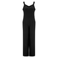 thumbnail image 2 of NMMUED Linen Jumpsuits for Women Wide Leg Jumpsuits for Women One Piece Jumpsuits for Women Vacation Outfits for Women Casual Jumpsuits for Women, Black XXL, 2 of 8