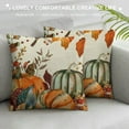 thumbnail image 3 of PHYHOO  Fall Pillow Covers Orange White Pumpkin Fallen Leaves Decorative Outdoor Throw Pillow Covers Autumn Thanksgiving Farmhouse Decoration for Home Couch White, 3 of 5