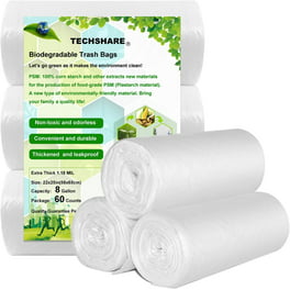 Aluf Plastics 8 gal. Trash Bags Pack of 400 22 in. x 22 in. 1.0 Mil (eq) for Home, Bathroom and Office, Black