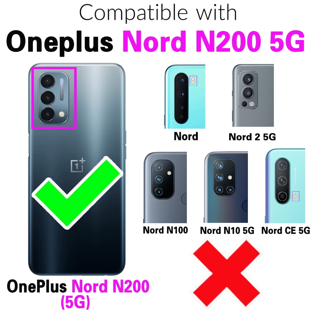 Phone Case for OnePlus Nord N200 5G Zipper Wallet Detachable Cell Cover with Tempered Glass Screen Protector Crossbody Lanyard Strap Bling Glitter Flip Card Holder Slot One Plus N 200 G5 Women Pink