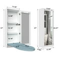thumbnail image 2 of Facilehome Wall Mounted Ironing Board Cabinet with Mirror Door White Foldable Built in Storage Closet for Laundry Room Apartments, 2 of 9