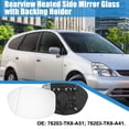 thumbnail image 2 of Unique Bargains 1 Pcs Car Left Rearview Heated Side Mirror Glass Replacement W / Backing Plate for Honda Odyssey 2014-2017, 2 of 7