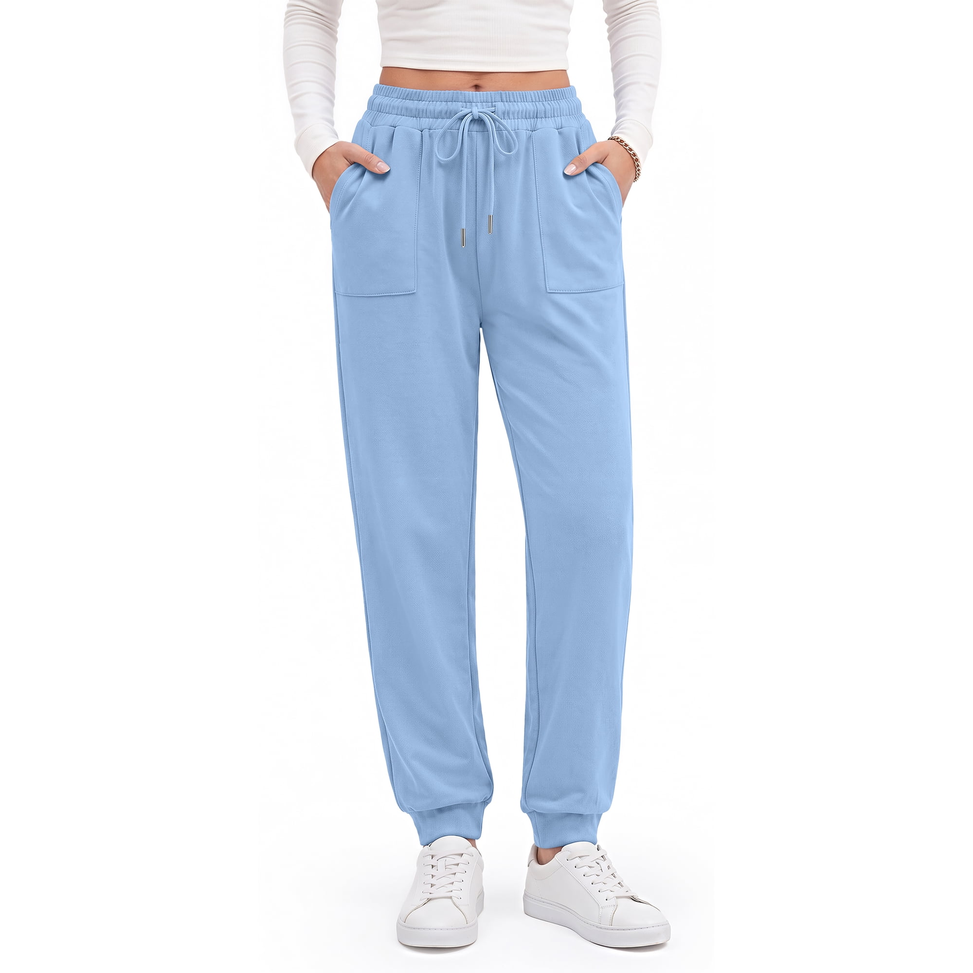 MOSHU Drawstring Sweatpants for Womens Lounge Casual Joggers Pants Fall Womens Sweatpants with Pockets