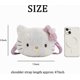 thumbnail image 2 of Cute Plush Crossbody Purse for Girls, Bowknot Shoulder Bag (White), 2 of 4