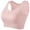 Pink, variant on OSOLU Women Hollow Back Yoga Vest Fixed Chest Pad Style Wireless Gathered Sports Bra Workout Sports High Support Comfortable Bralettes Black XL