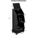 thumbnail image 5 of ARTETHYS  and Onion Storage Bin with Wheels Black Movable Bread Box with Lid Onion Organizer with Grocery Section Decorative Vegetable Organization Cabinet for Kitchen, 5 of 9