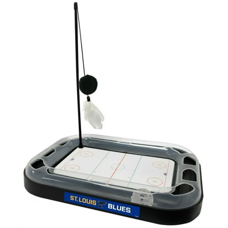 UPC: 0849790111783 | Pets First NHL St. Louis Blues CAT Scratcher Toy with Catnip Plush & Feather Cat Toy 5-in-1 Kitty Toy