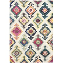 SAFAVIEH Monaco Darwin Abstract Area Rug, Ivory/Multi, 4' x 5'7"
