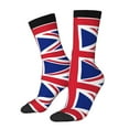 thumbnail image 2 of Women Crew Graphic Print Tube Socks Union Jack All Uk Flag Pattern Design Ladies Socks, 2 of 7