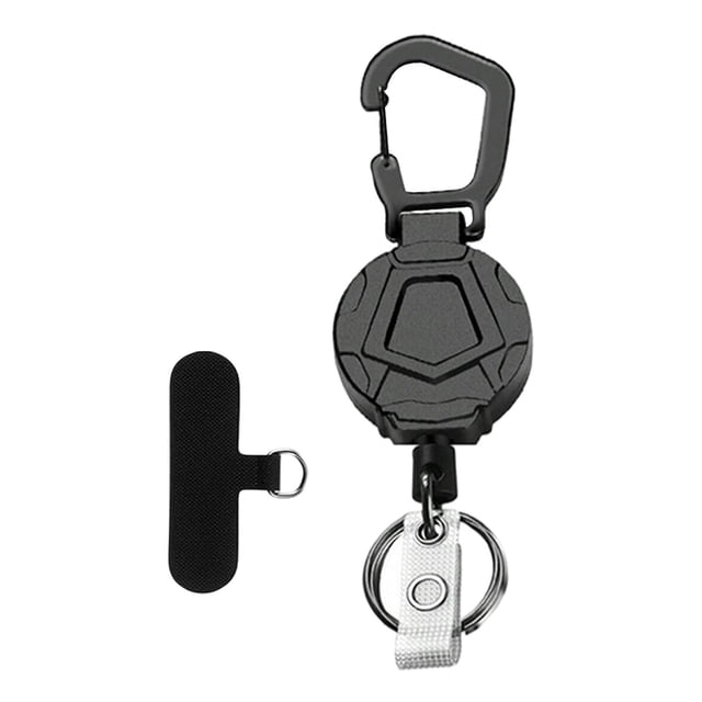 Llavero retráctil con correa para teléfono, compacto, multiusos, resistente, para identificación. Estilo F