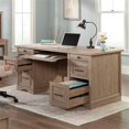 thumbnail image 4 of UrbanPro Modern Engineered Wood Pedestal Desk in Brushed Oak, 4 of 14