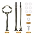 thumbnail image 4 of 2 Set 3-Tier Cupcake Stand Hardware Fitting for DIY Making Fruit Plate Cake Stand, Sunflower Bronze, 4 of 7