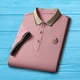 thumbnail image 4 of Camisa de manga corta para hombre, camisas de moda informales con solapa que absorben el sudor, camiseta para hombre Rosa M, 4 of 9