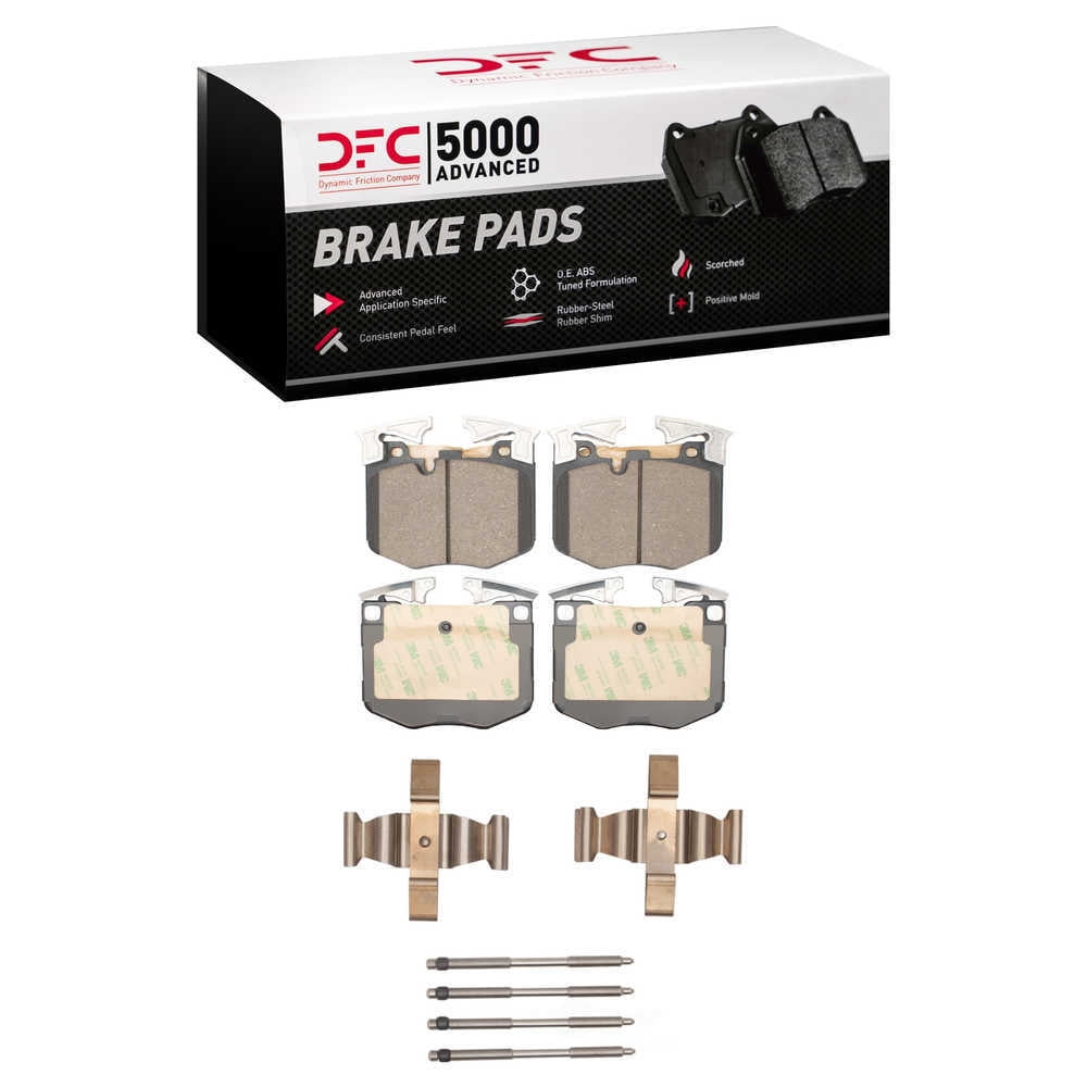 Dynamic Friction Company 1551-1867-01 DFC 5000 Advanced Brake Pads - Ceramic and Hardware Kit - OE