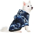 thumbnail image 2 of Fotbe Blueberry Print Small Dog Sweater Hoodies Pet Grey Hooded Soft Fleece Sweatshirts with Pocket Fall Winter Puppy Cat Sweaters Warm Clothes-X-Small, 2 of 7