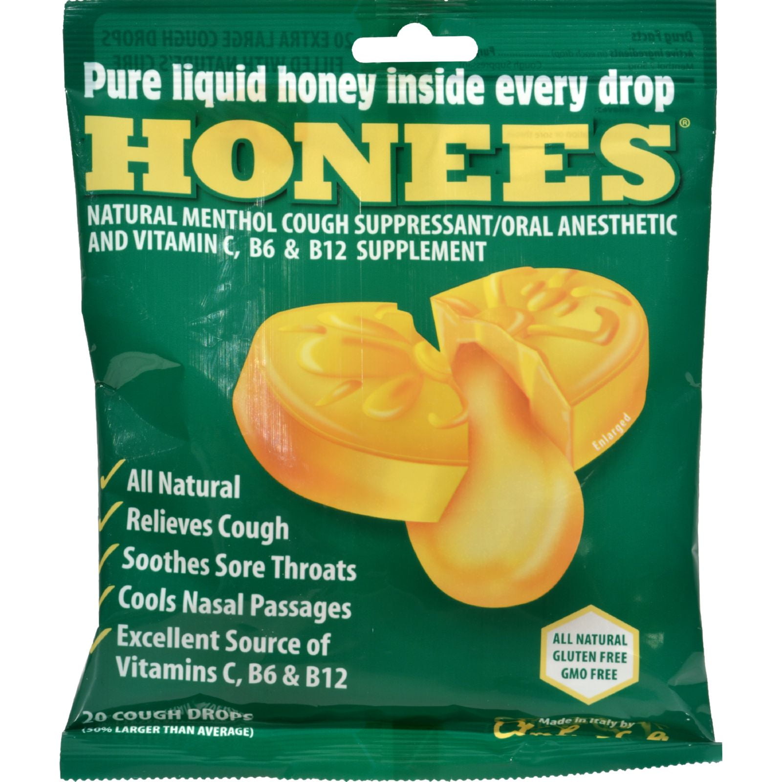 Honees Cough Drops Extra Large Menthol 20 Count Walmart Canada