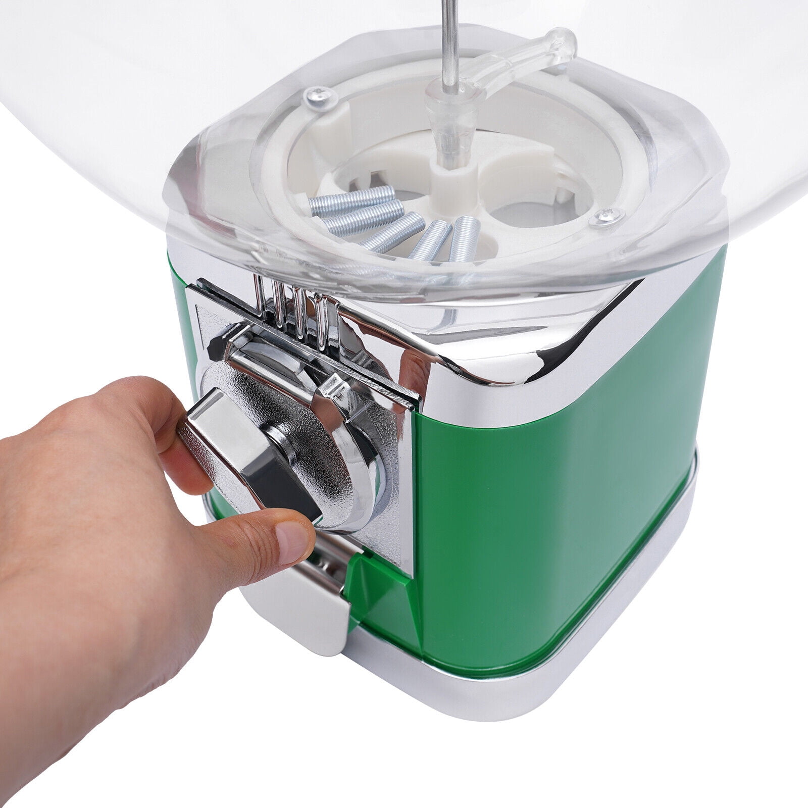 Red/White/Green Candy Gumball Capsule Toy Vending Device 1.26in Ball Bulk Vending Machine W/Key