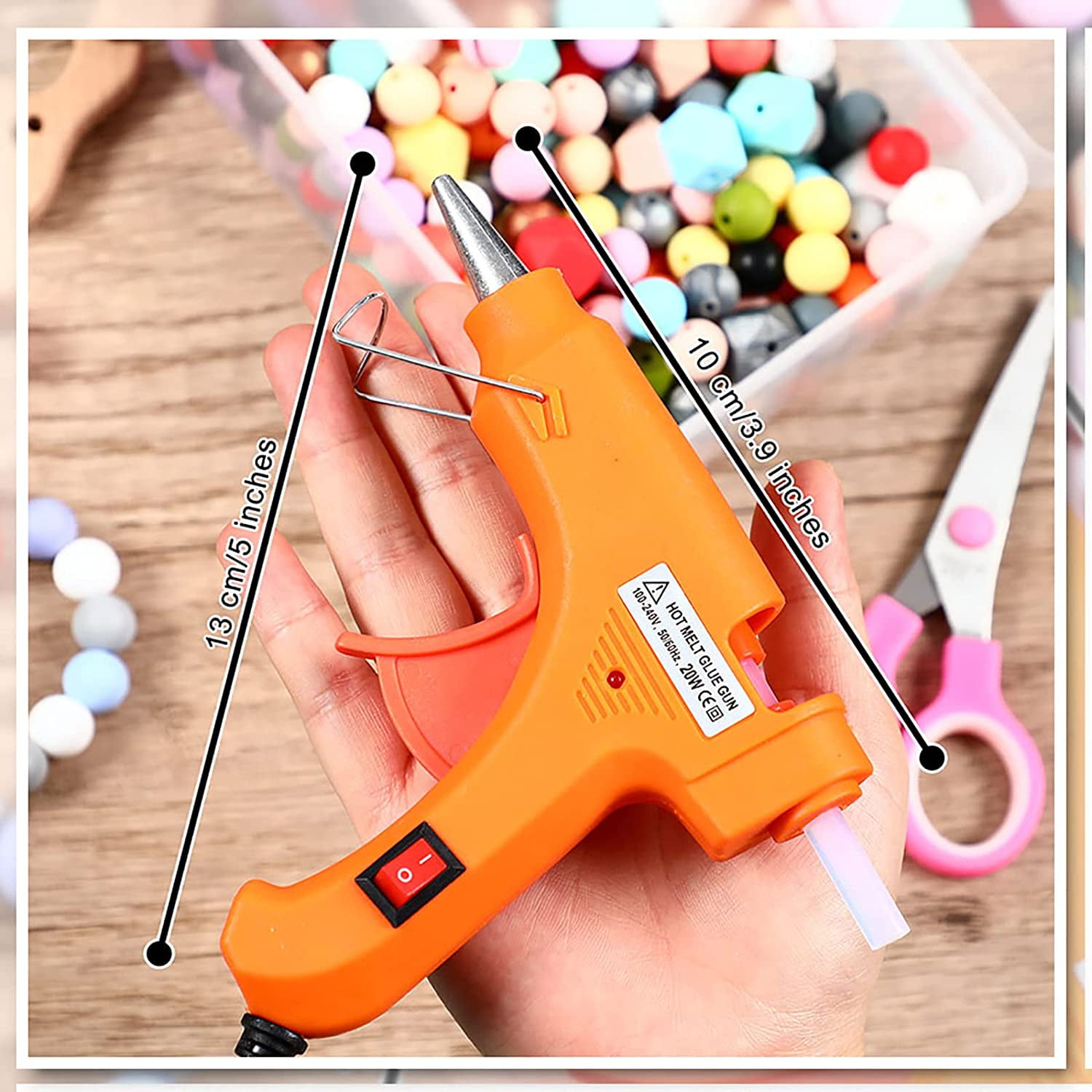 8 Pcs Mini Hot Glue Gun with 40 Sticks Crafts Guns High Temp Repairs Kit for School DIY Arts Class Projects Office Home Quick