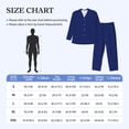thumbnail image 4 of Balery Navy Blue Pijama para Hombre de Dos Piezas con Manga Larga, Conjunto de Dormir y Descanso Suave con Bolsillos-Small, 4 of 7
