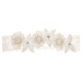 thumbnail image 1 of Liga de boda novia Zulema flor mariposa encaje Rhinestone gallina liga, 1 of 7