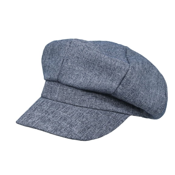 WITHMOONS Cotton Plain Newsboy Hat Gatsby Lightweight Summer Cabbie Ivy Cap SLG1405 (Navy)