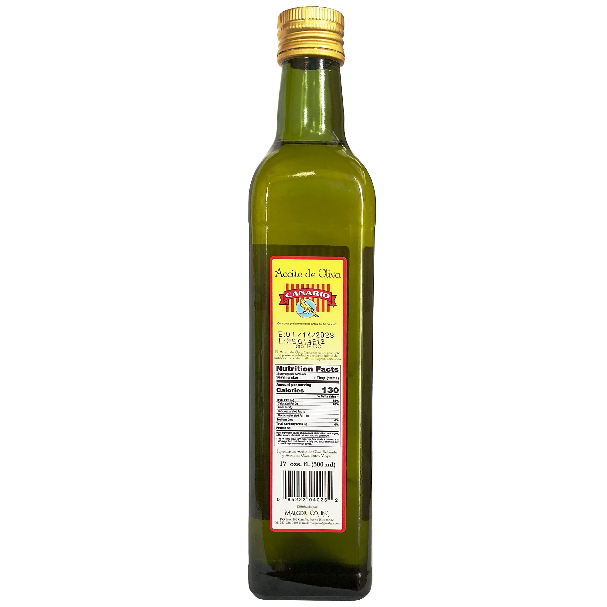 Canario Spanish 100% Pure Olive Oil – 17 oz (500 ml)