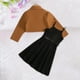 thumbnail image 4 of Odeerbi 6-14 Años Niñas Trajes de Verano de Algodón Slip Vestido de Solapa Con Muescas Blazer Chaqueta Con Bolsa de Tres Piezas Vestido Conjunto, 4 of 9