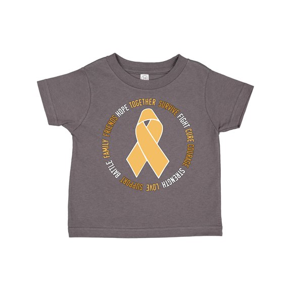 Inktastic Word Circle-Childhood Cancer Awareness Boys or Girls Toddler T-Shirt