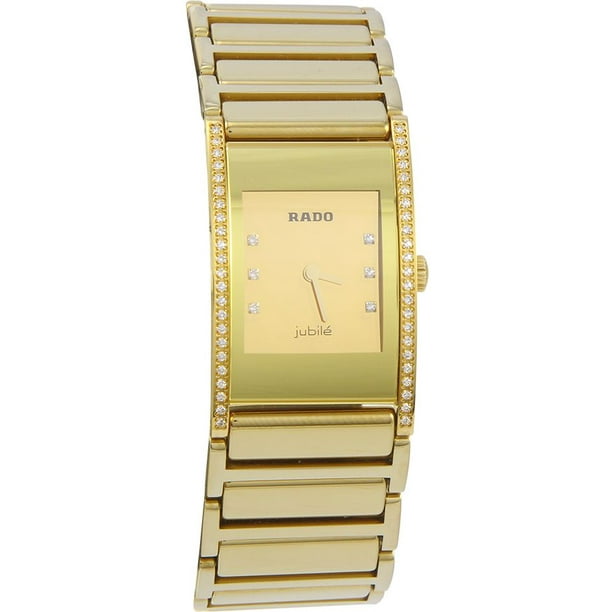 Rado Rado Integral Champagne Square Dial Stainless Steel Women's