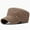 Brown, variant on Unisex Military Flat Cap Vintage Baseball Cap Sport Sun Hat Copper Badge Adjustable Classic