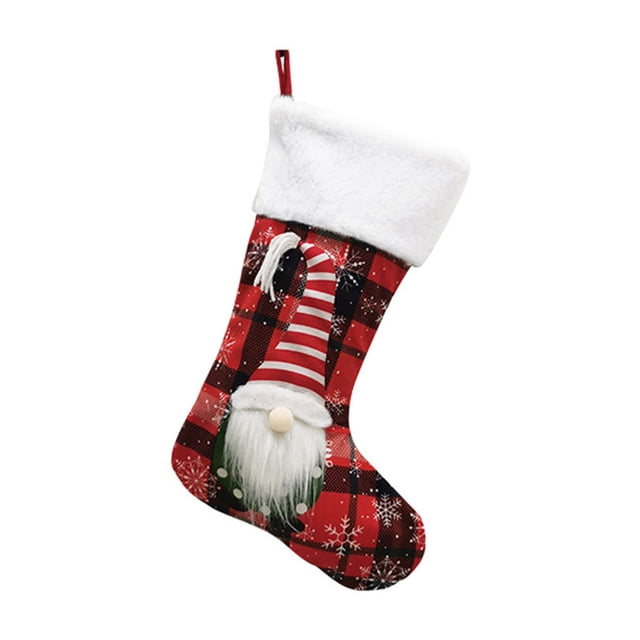 Isvgxsz Clearance 1 PC Hanging Christmas Socks, Christmas Hanging Stockings, Christmas Socks Decoration Large, Xmas Hanging Socks with Tomte Gnomes, Christmas Hanging Decor as Gifts for Kids
