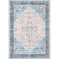 thumbnail image 2 of Toyoso 9x12 Area Rug Living Room Rugs - Vintage boho Decor Floral Area Rugs for Bedroom Dining Room Machine Washable Farmhouse Floral Carpet- Blue, 2 of 9