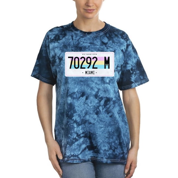 Car Plates Miami 70292 Tie Dye Crystal Women -Image by Shutterstock, Female x-Large