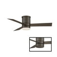 thumbnail image 3 of Axis Indoor and Outdoor 3-Blade Smart Flush Mount Ceiling Fan 44in Bronze with 3000K LED Light Kit and Remote Control, 3 of 4