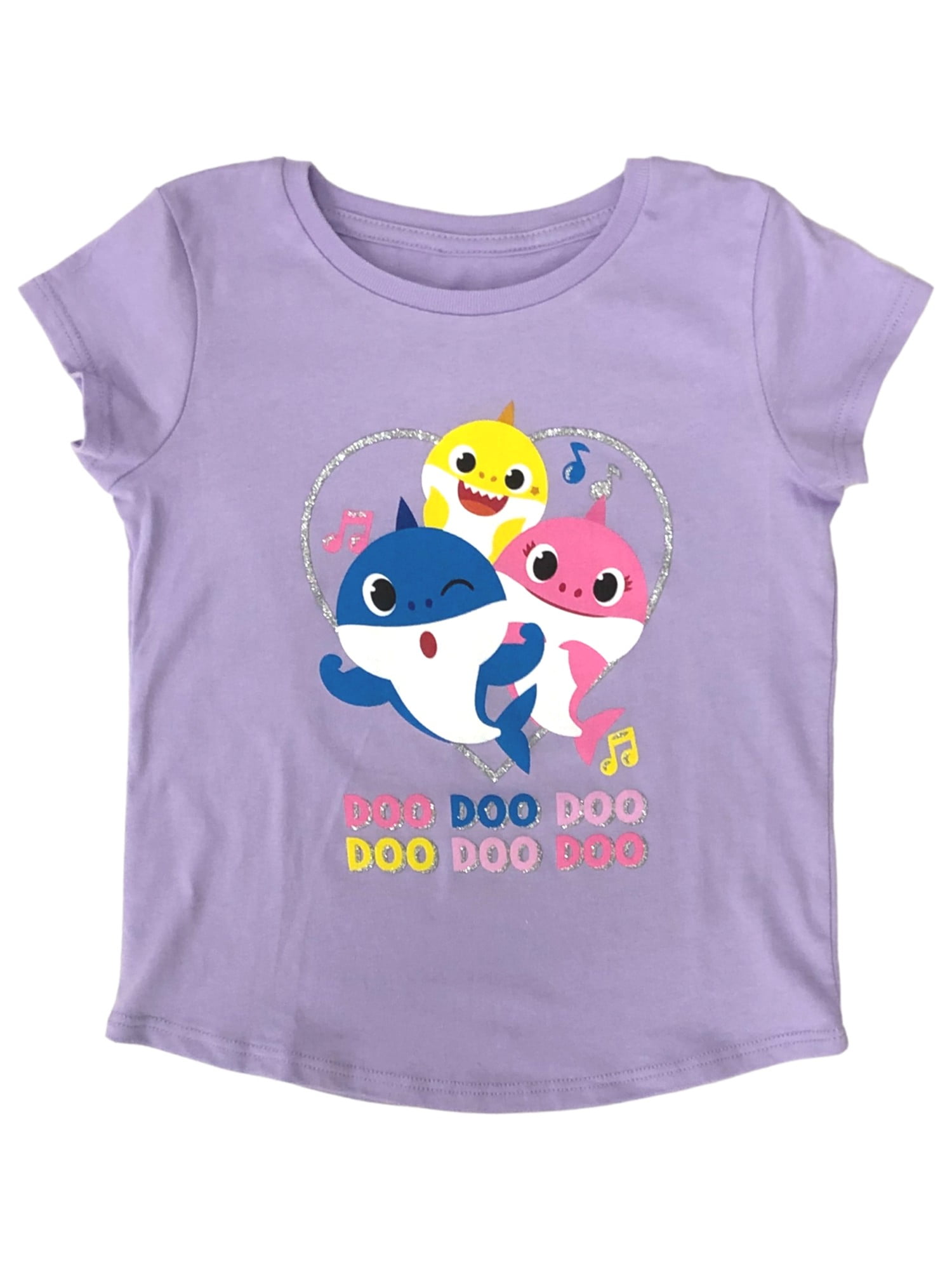 Baby Shark - Jumping Beans Baby Shark Toddler Girls Purple Short Sleeve
