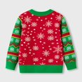 thumbnail image 3 of GYRATEDREAM Toddler Girls Boys Christmas Knit Sweater Baby Xmas Crewneck Christmas Tree Snowflake Print Pullover Sweatshirt Knitwear Tops Kids Warm Fall Winter Clothes Red for 3-7Y, 3 of 5