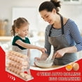 thumbnail image 3 of 30 Eggs Egg Holder for Fridge,4 Tiers Egg Container,Auto Rolling Fridge Egg Organizer for Refrigerator,Space-Saving Egg Dispenser Holder,Fridge Egg Rack Large Capacity Egg Dispenser(White), 3 of 5