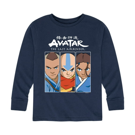 Avatar - The Last Airbender - Sokka Aang Katara - Youth Long Sleeve Graphic T-Shirt