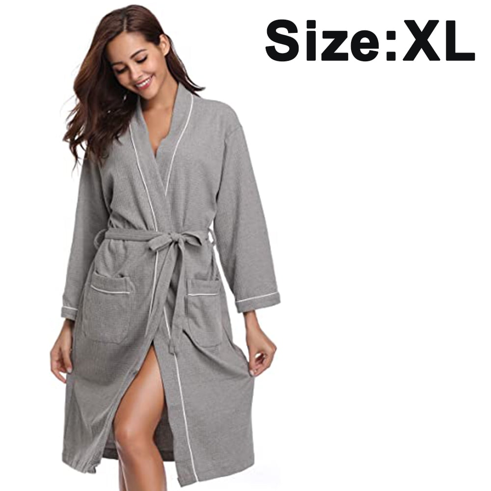 HOT Mens Robe Soft Absorbent Lightweight Long Kimono  Spa Night Bathrobe 