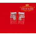 thumbnail image 3 of King of Bling's Aretes Para Hombre 925 White Silver 0.33ct Diamond Stud Men's Square Earrings, 3 of 11