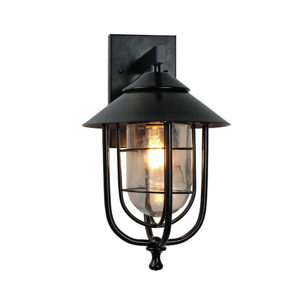 Vintage Rustic Lantern Lamp Industrial Retro Metal Wall Mount Sconce Light E27 