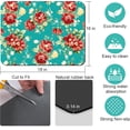 thumbnail image 5 of Rubber Dish Drying Mat for Kitchen Counter Large Boho Flowers Washable Quick Home Coffee Pad Fit Under Sink,Bar,Utensils 16x18in, 5 of 7