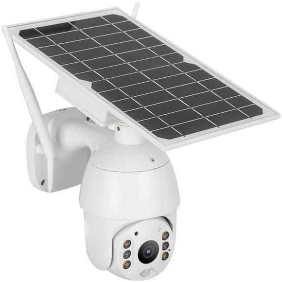 Cámara Solar Wifi Motorizada PTZ Recargable Full HD 1080p Audio Bidireccional Impermeable para Exteriores Con Visión Nocturna a todo color y Radar inteligente de Detección Humana PIR Zinker Cámara Solar