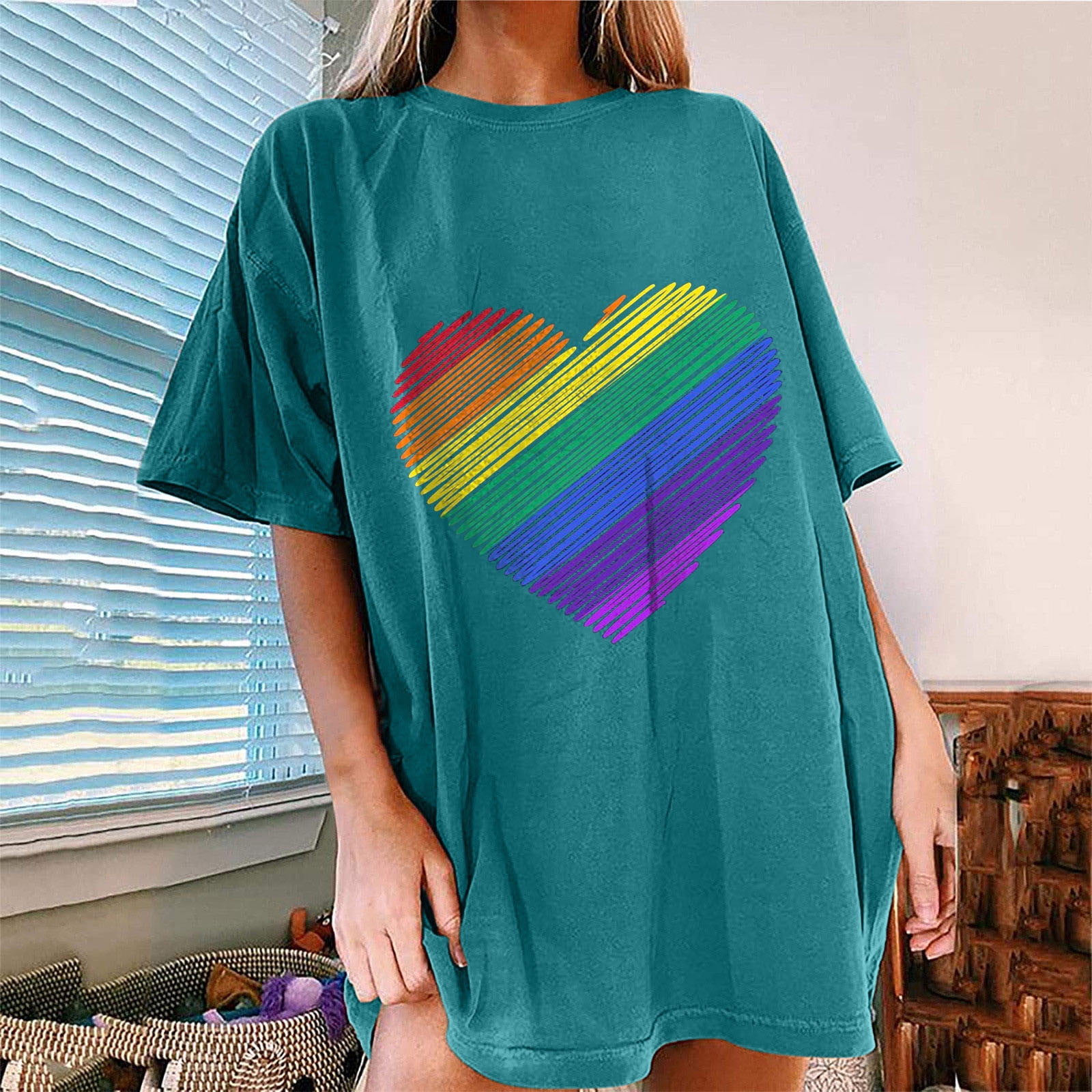 Acheter Mode LGBT Arc-en-ciel Drapeau T-shirts Impression 3D Hommes Femme Streetwear Manches Courtes T-Shirt Surdimensionné Harajuku Haut Pour Enfants T-shirts Vêtements