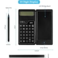 thumbnail image 4 of Welltop Digit Calculator with 6 Inch LCD Writing Tablet, Basic Calculator Notepad, Mute Foldable Desktop Calculator for High School, College, Office, Solar and Battery Dual Powered, 4 of 7