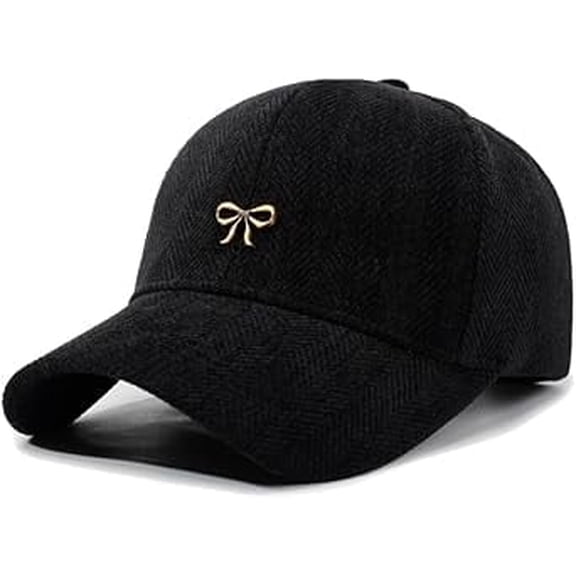 Corduroy Baseball Cap for Women Chic Bow Tie Headwear Trucker Hats Visor Hat Outdoor